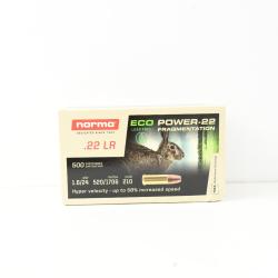 500 Balles Norma Eco Power calibre 22lr