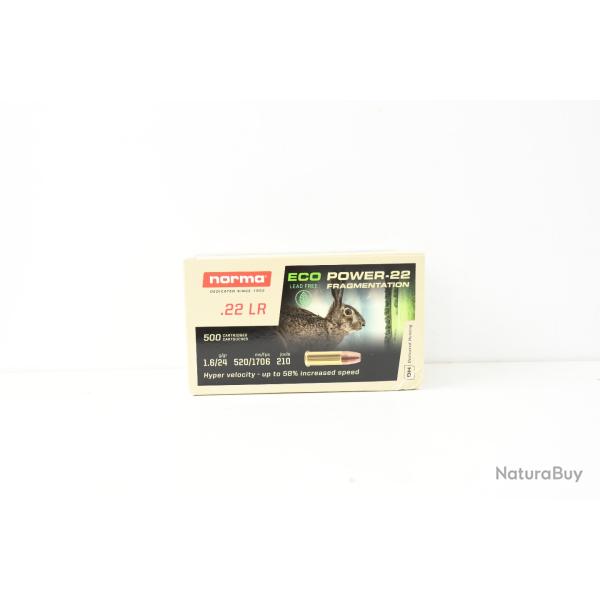 500 Balles Norma Eco Power calibre 22lr