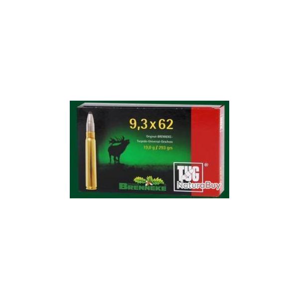 Munitions BRENNEKE cal.9.3x62 tug 293gr 19.0g par 20