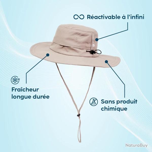Chapeau rafraichissant anti-UV brun clair