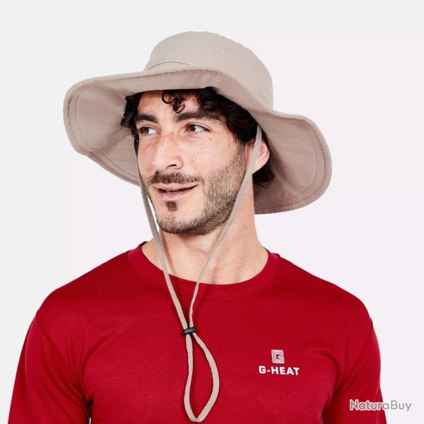 Chapeau rafraichissant anti-UV G-Heat brun clair