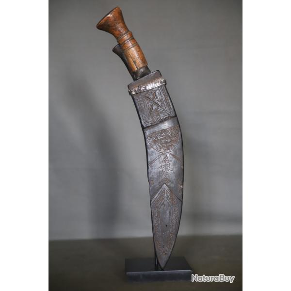 Couteau N�palais dit kukuri (kukri, khukri) - N�pal, milieu 20�me si�cle