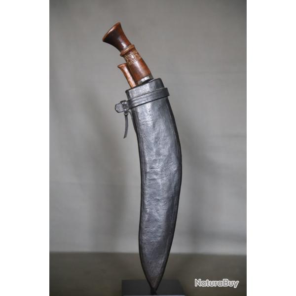 Grand couteau N�palais dit kukuri (kukri, khukri) - N�pal, 1�re moiti� 20�me si�cle