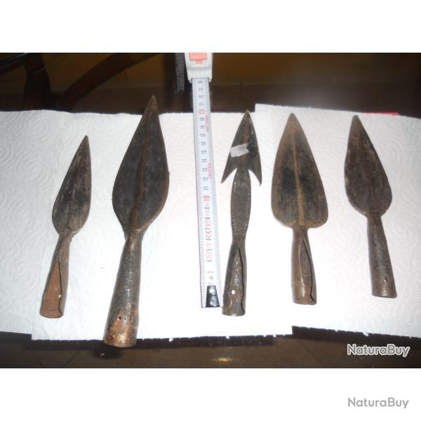 pointes de lance africaine ancienne pour collection