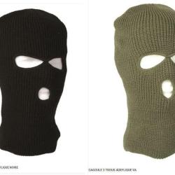CAGOULE 3 TROUS CHAUDE - NOIR OU VERT