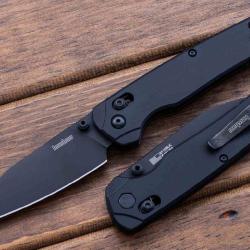 Couteau Kershaw Bel Air XL Lame Reverse Tanto Acier CPM MagnaCut Manche Alu Noir USA KS6110BLK