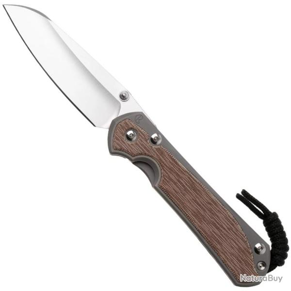 Large Sebenza 31 Insingo Micarta Natural Glass Blasted - CHRIS REEVE