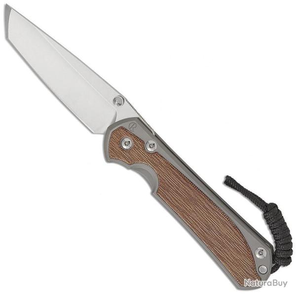 Large Sebenza 31 Tanto Micarta Natural Glass Blasted - CHRIS REEVE
