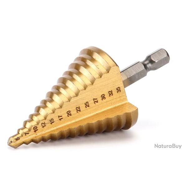 Foret �tag� HSS Titane 5-35 mm Queue Hexagonale 1/4" M�tal Bois Plastique