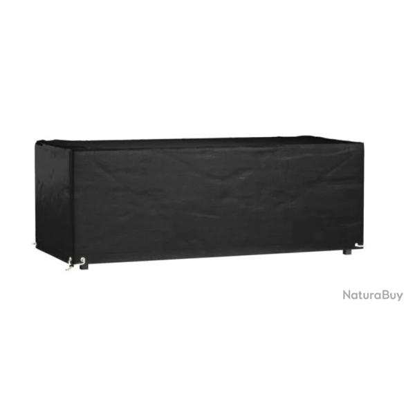 Housse salon jardin PE noir 192x82x65 cm imperm�able anti UV
