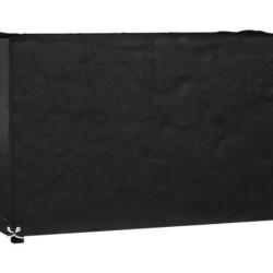 Housse salon jardin PE noir 125x55x75 cm &eacute;tanche r&eacute;sistante UV