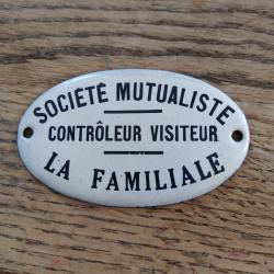 Plaque &eacute;maill&eacute;e La familiale