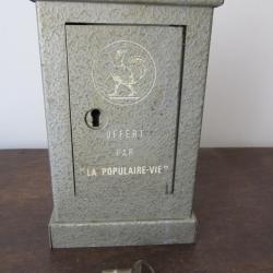 Tirelire coffre fort "La populaire vie" 1950