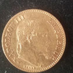 Pi&egrave;ce France 10 francs Or Napol&eacute;on III 1863 A.Paris
