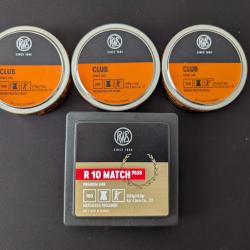Plombs RWS Club et Match Plus 4.5mm