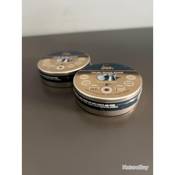 lot de 2 boites H&N sport finale match pistol