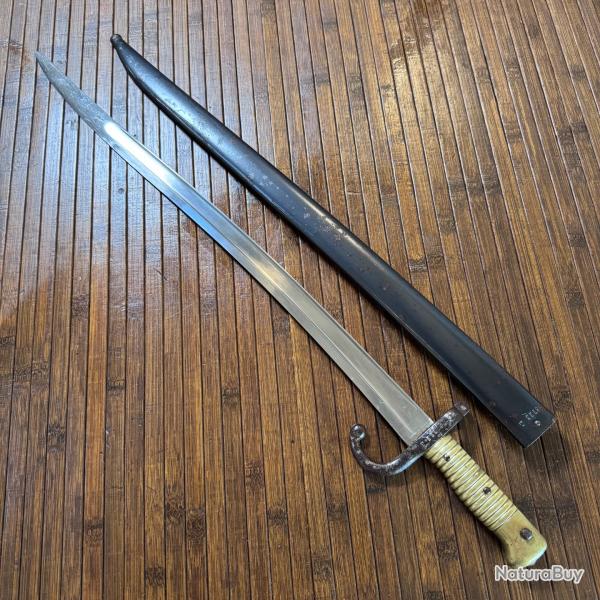 BELLE BA�ONNETTE SABRE CHASSEPOT 1866 MONOMATRICULE MANUFACTURE IMP�RIAL DE CHATELLERAULT 1871