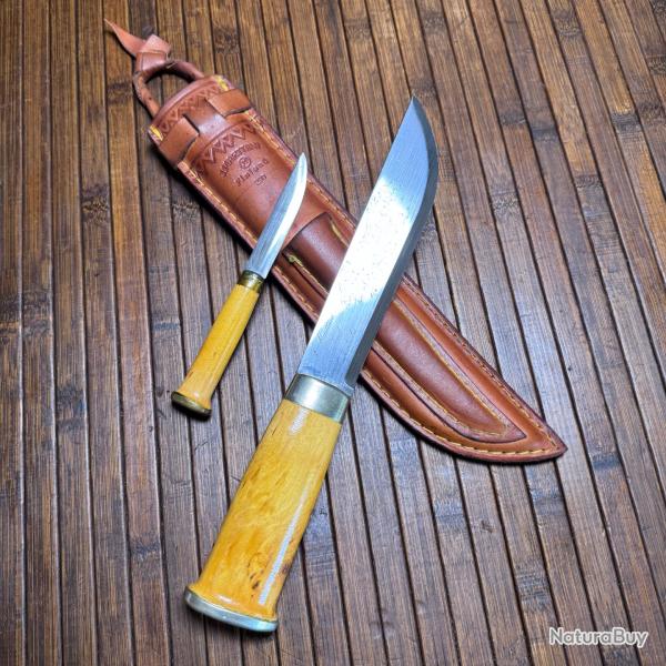 DUO DE COUTEAU FINLANDAIS PUUKKO L. MARTTIINI Lapinleuku