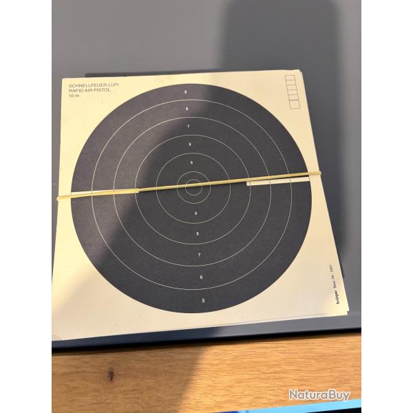 lot de 50 cibles pistolet vitesse 10 m