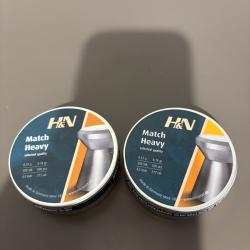 Lot de 2 boites de plomb H&N MATCH HEAVY