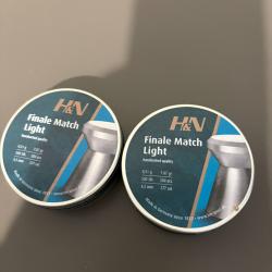 deux boites de plomb H&N FINALE MATCH LIGHT