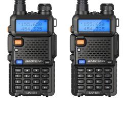 1� SANS PRIX DE RESERVE - Paire de 2 Baofeng UV-5R (5 Watts) + socles de charge 220V et accessoires