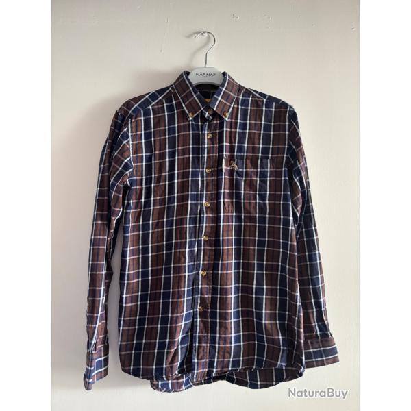 Chemise Manches Longues Homme Ligne Verney-Carron Mery - Marron/Bleu Ench�re bon �tat taille S