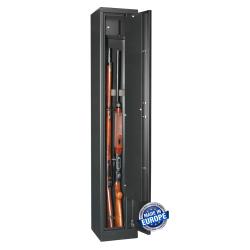 Armoire Forte 4 Fusil Arme Longue Carabine Chasse Coffre Fort Rangement Interieur Serrure Cl&eacute; Neuf