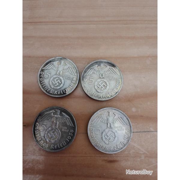 Pi�ce repro lot de 4 x 5 reichsmark