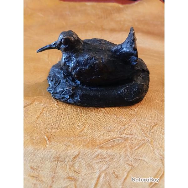 Becasse en bronze sign� Marie Boisson