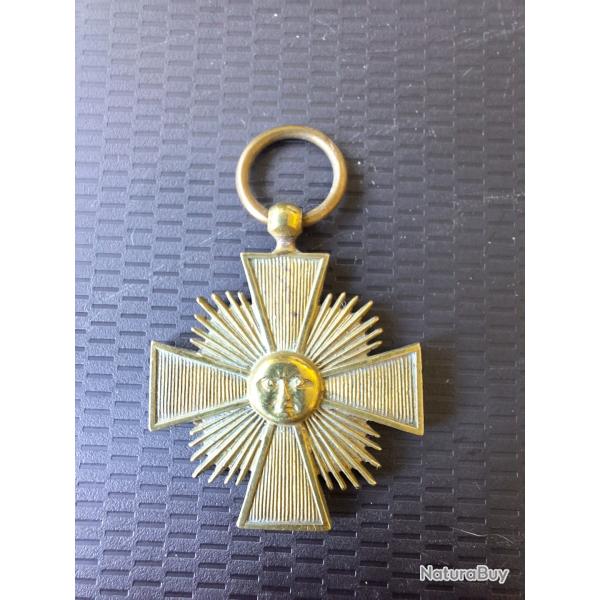 M�daille Croix Soleil Anthropomorphe (Franc-ma�onnerie?)