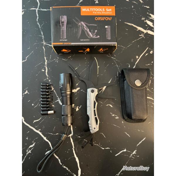 Kit Multitool ORSIFOVI + Lampe LED - Neuf