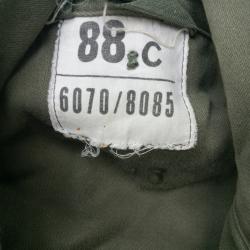 Veste treillis verte arm&eacute;e fran&ccedil;aise - ann&eacute;es '70 - taille 88 c.