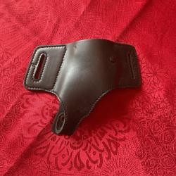 Holster de ceinturon en cuir neuf pour armes de poings, pas de prix de r&eacute;serve