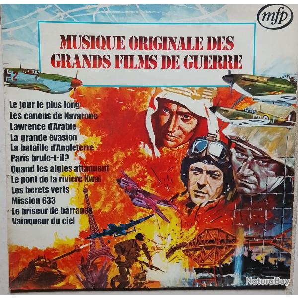 Disque vinyle 33t musique originale des grands films de guerre