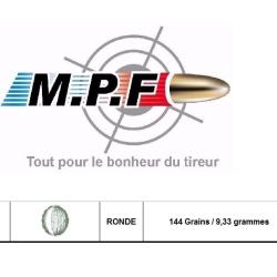 BallesMPFpro 44 ronde balles  144 Gr &Oslash;457" plomb pur par 500 pur Poudre Noire