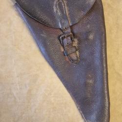 Etui holster d'&eacute;poque pour gros r&eacute;volver &agrave; broche