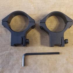 Colliers hauts (paire) 30mm rail 11mm HILMAR SUPER DESTOCK !!!