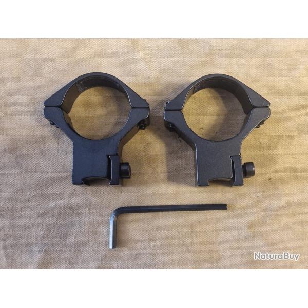 Colliers hauts (paire) 30mm rail 11mm HILMAR SUPER DESTOCK !!!