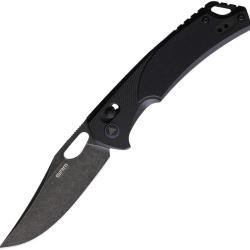 Couteau Pliant SRM Retriever Lame Acier D2 Clip Point Stonewash Manche G10 Noir Ambi Lock SRM9201GB