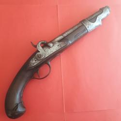 Pistolet mod&egrave;le silex 1763 66 transform&eacute; percussion