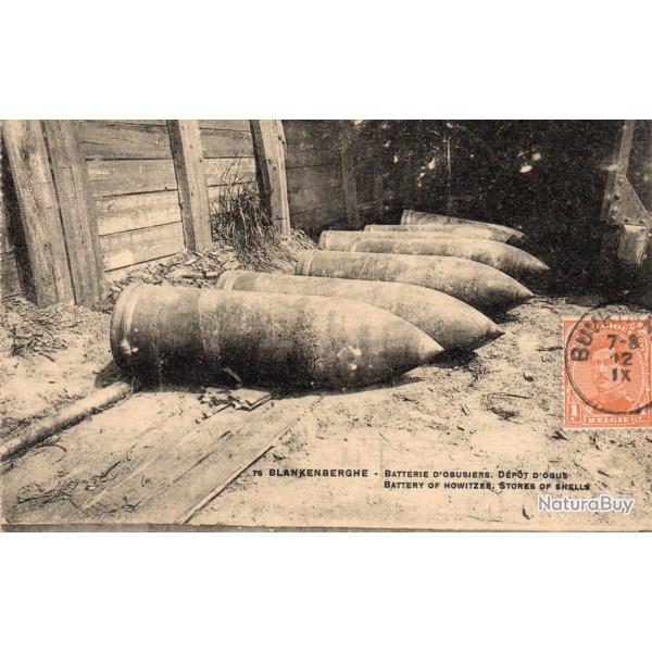 Carte Postale Ancienne - Blankenberghe, Batterie d'obusiers - N�8263