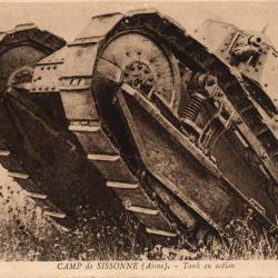 Carte Postale - Char d'assaut en action, Camp de Sissonne (Aisne) - N&deg;8264