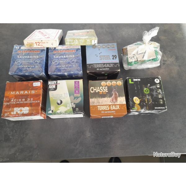 Lot de cartouches calibre 12