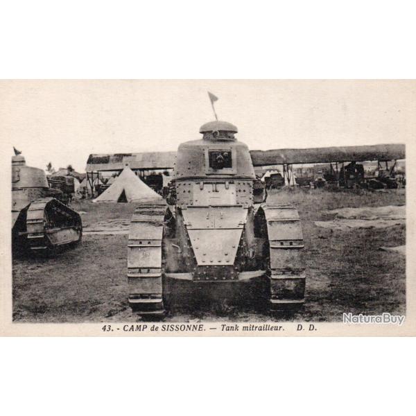 Carte postale Camp de Sissonne - Tank mitrailleur- N�8266