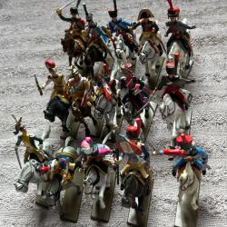 Lot de figurines soldats de plombs Starlux - Cavaliers de Napol&eacute;on 1er empire