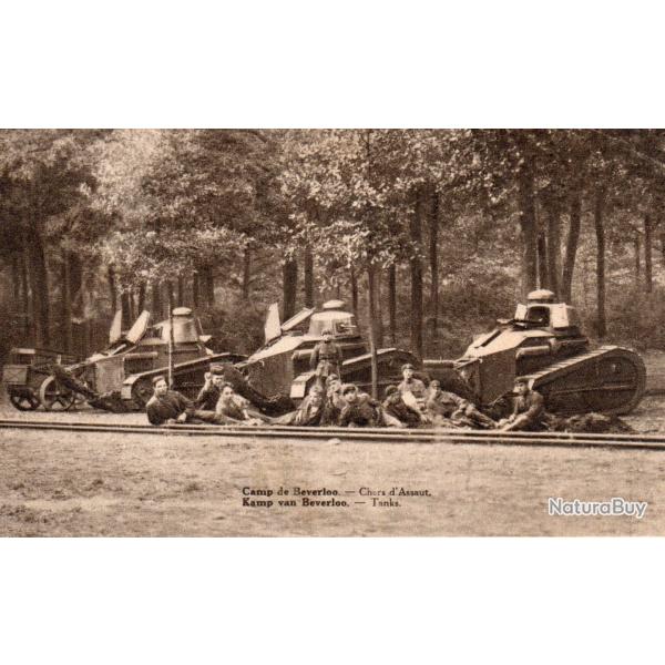 Carte Postale Ancienne - Camp de Beverloo - Chars d'Assaut - N�8267