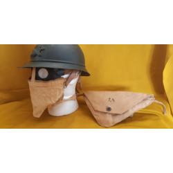 WW1 1916 MASQUE TN 2e Mle avec lunettes en caoutchouc type MEYROWITZ Pochette Toile Verdun 1916...