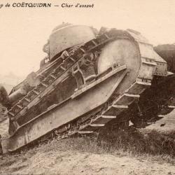 Carte Postale Ancienne - Camp de Co&euml;tquidan - Char d'assaut - N&deg;8268