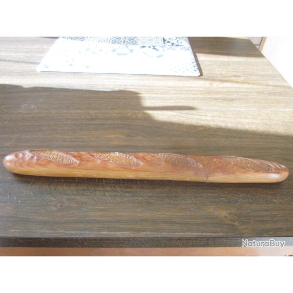 COUTEAU A PAIN ORIGINAL DANS UN FOURREAU BOIS BAGUETTE DE PAIN DUROL MADE IN FRANCE